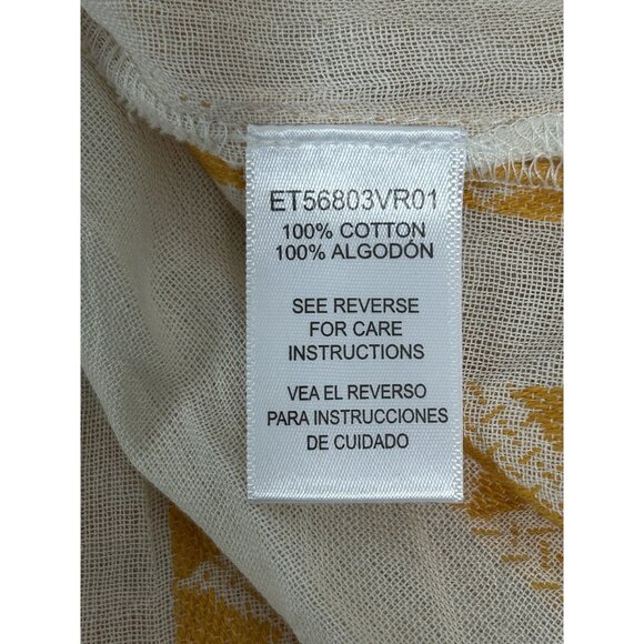 En Crème Annika Embroidered Button Shirt in Cream Yellow - Sz L - NWT - Picture 6 of 7